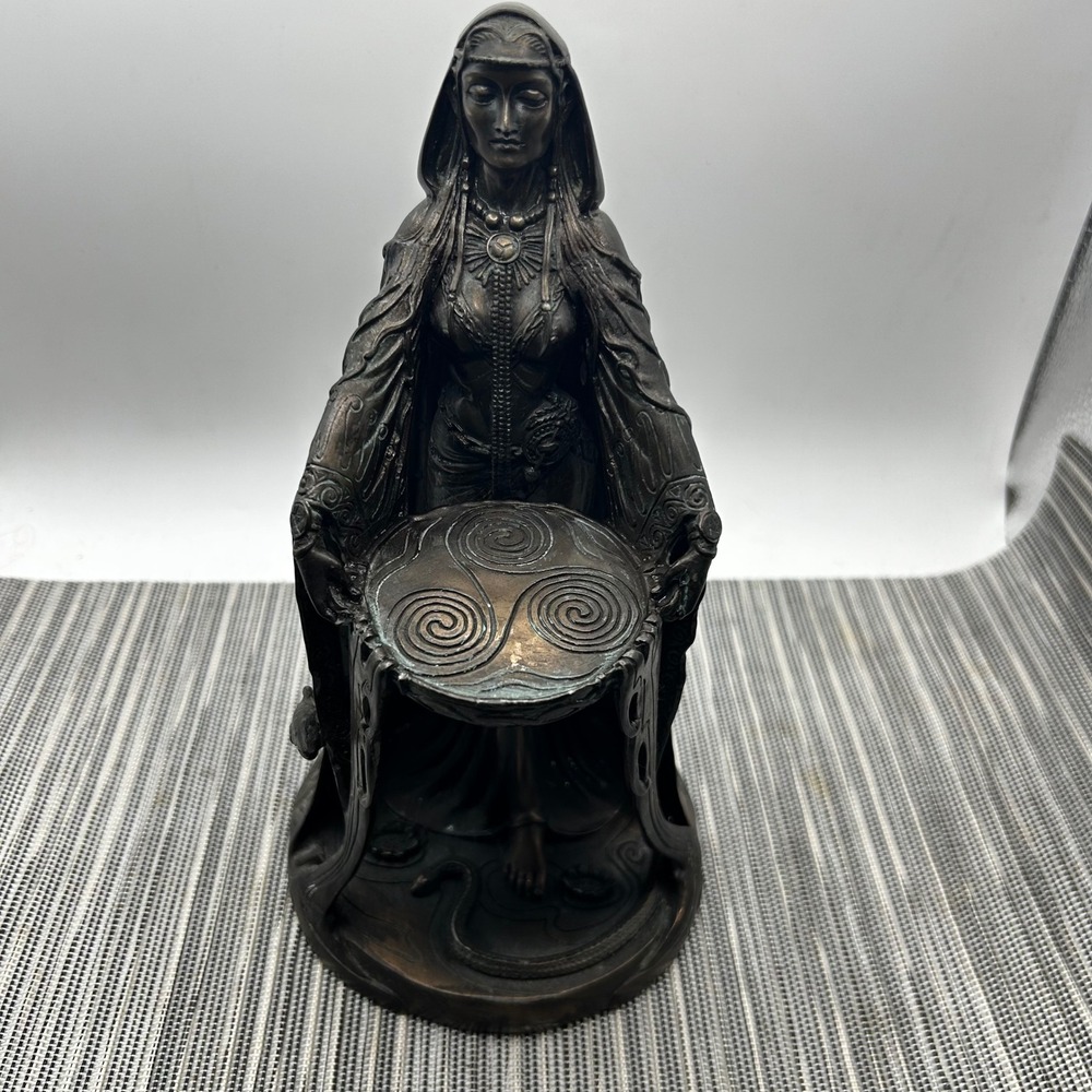 Celtic Goddess Danu Statue Bronze Finish Mother Earth Irish mythology 9.5 inch